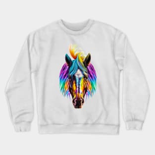 Colorful Horse Crewneck Sweatshirt